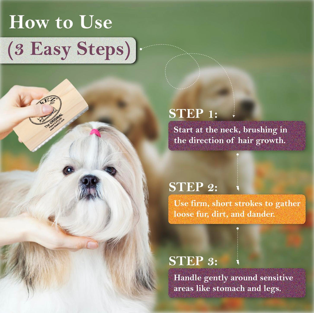 Benefit-led: SleekEZ Shed-Reducing Grooming Brush for Dogs