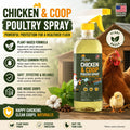 Reliant Pet Poultry Spray for Mites, Lice, Ticks, Fleas & Flies — Safe for Chickens