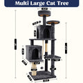 Wecharmer Indoor Cat Tree with Leafy Canopy & Cozy Condo