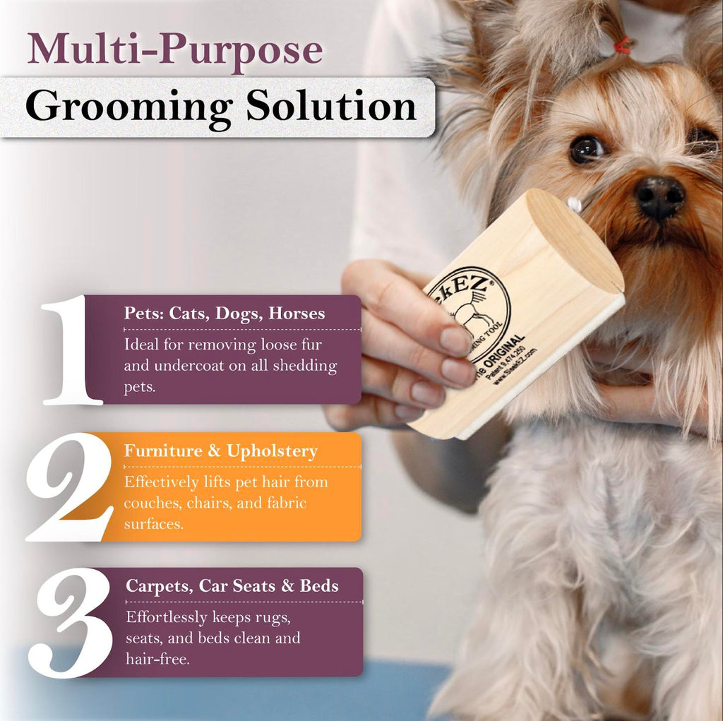 Benefit-led: SleekEZ Shed-Reducing Grooming Brush for Dogs