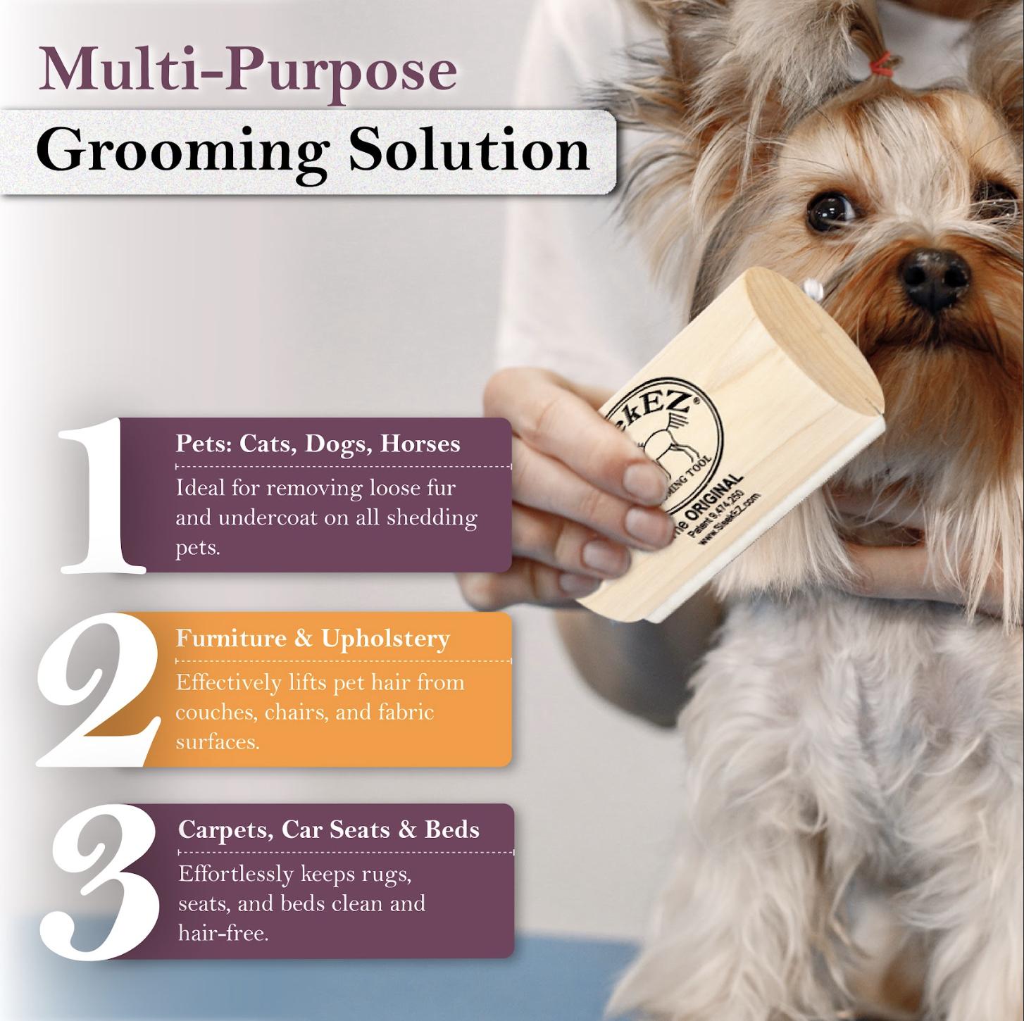 Benefit-led: SleekEZ Shed-Reducing Grooming Brush for Dogs